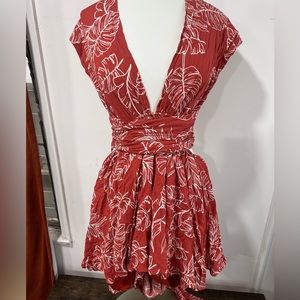 Multi-way Convertible Coral Romper